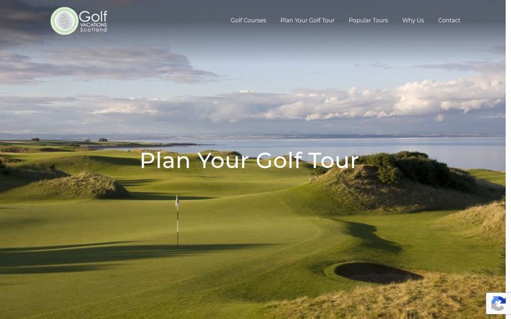 Screenshot of golfvacationsscotland.com