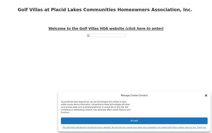 Screenshot of golfvillashoa.org