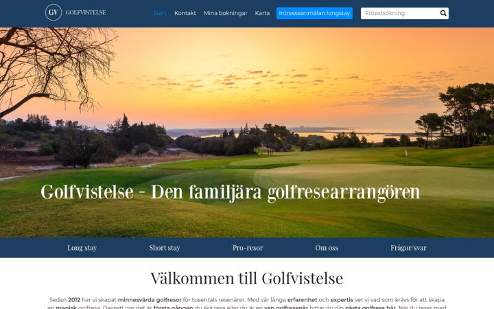 Screenshot of golfvistelse.se