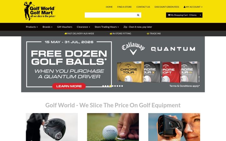 Screenshot of golfworld.com.au