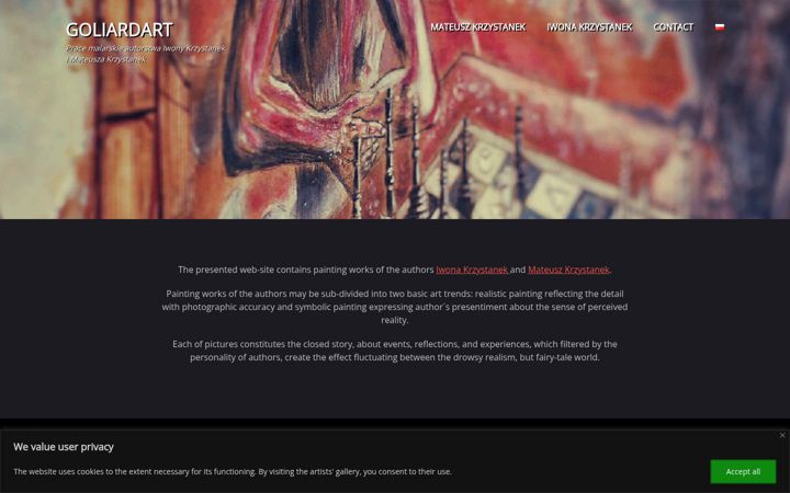 Screenshot of goliardart.pl