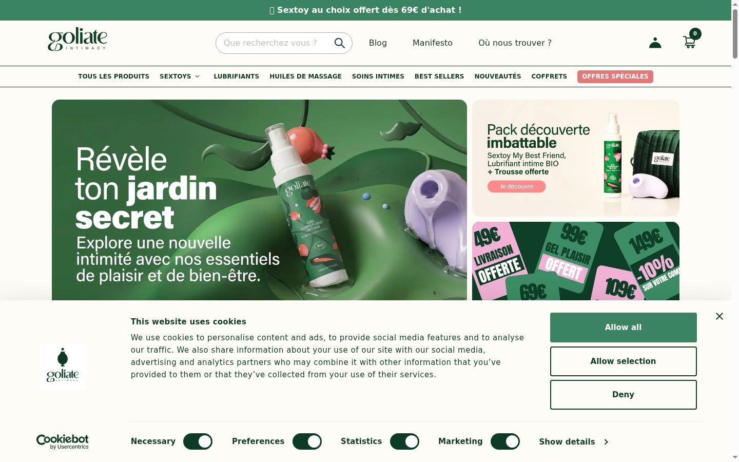 Screenshot tal-banner tal-kunsens muri qabel kwalunkwe interazzjoni