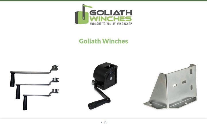 Screenshot of goliathwinches.com