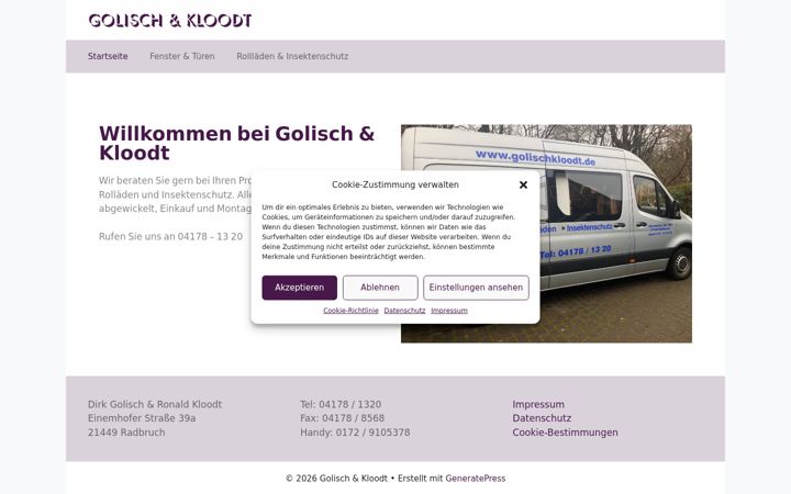 Screenshot of golischkloodt.de