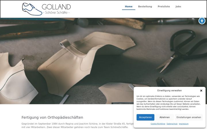 Screenshot of golland-schoeneschaefte.de