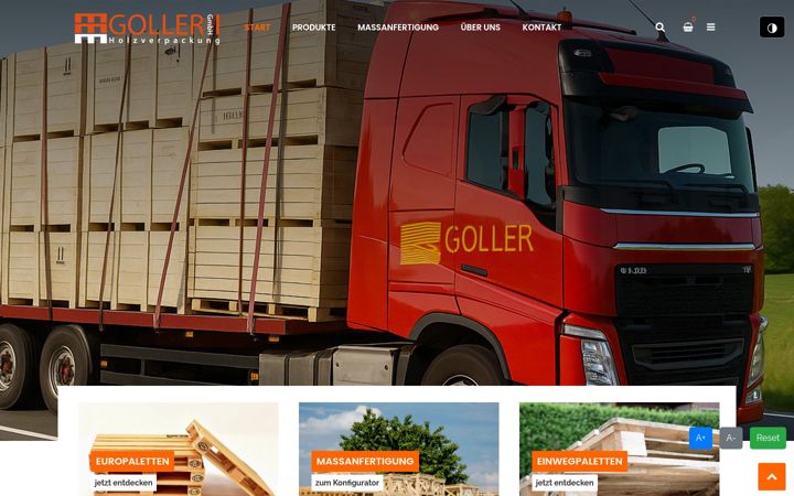 Screenshot of gollerholzverpackung.de