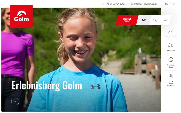 Screenshot of golm.at