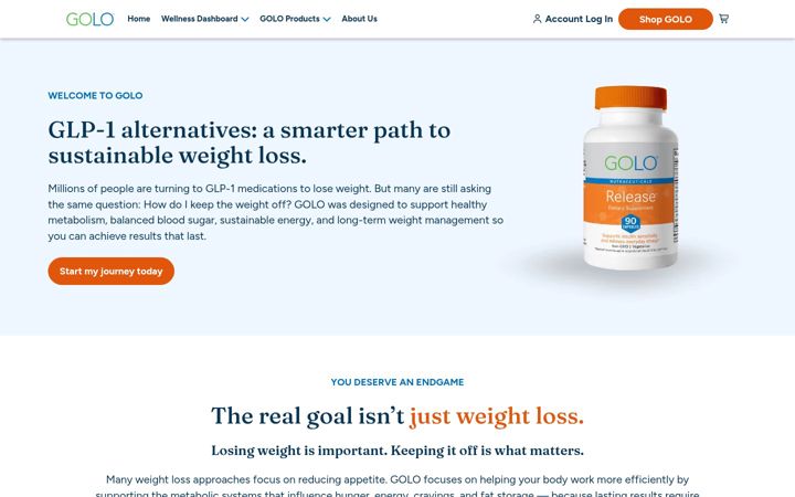 Screenshot of golo.com