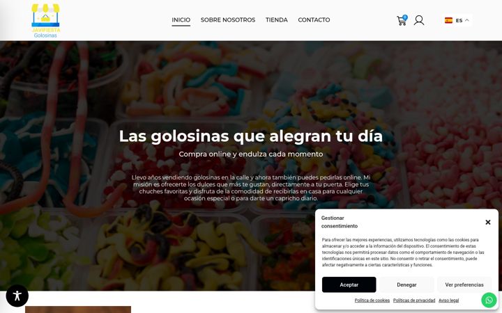 Screenshot of golosinasjavifiesta.com