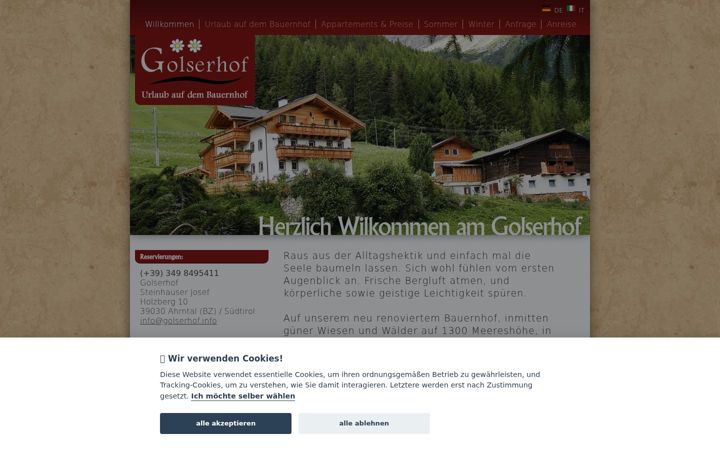 Screenshot of golserhof.info