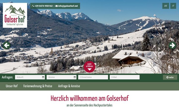 Screenshot of golserhof.net