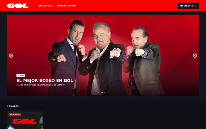 Screenshot of goltelevision.com