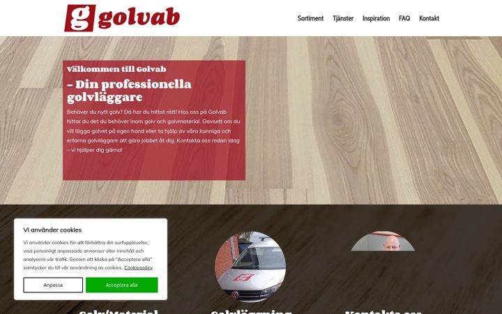 Screenshot of golvab.se