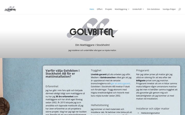 Screenshot of golvbiten.se