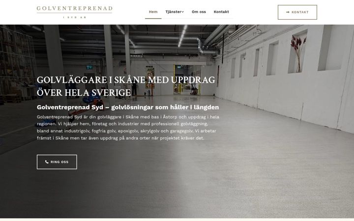 Screenshot of golventreprenadsyd.se