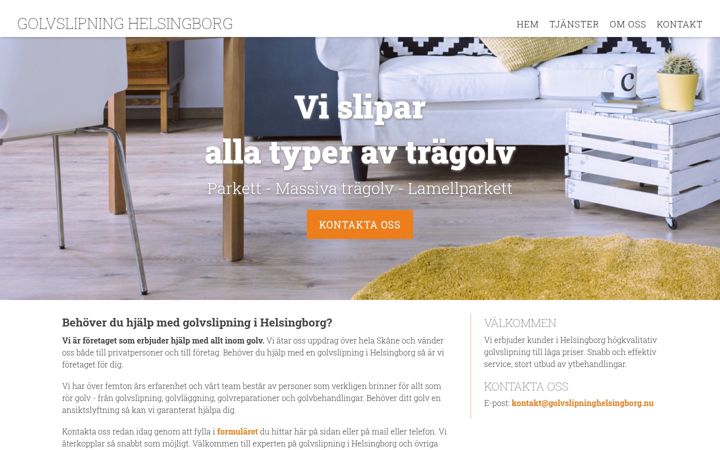 Screenshot of golvslipninghelsingborg.nu
