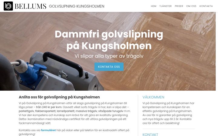 Screenshot of golvslipningkungsholmen.se