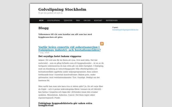 Screenshot of golvslipningstockholm.biz