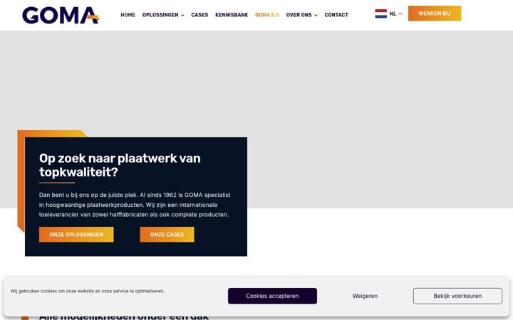 Screenshot of goma.nl