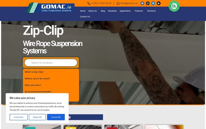 Screenshot of gomac.ie
