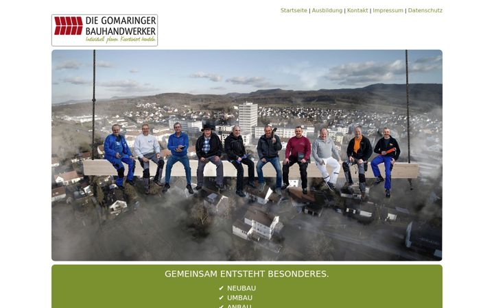 Screenshot of gomaringer-bauhandwerker.de