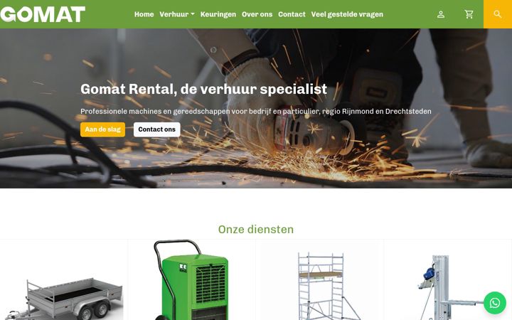 Screenshot of gomat-rental.nl