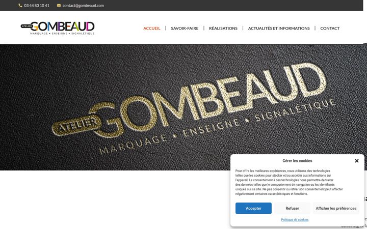 Screenshot of gombeaud.com