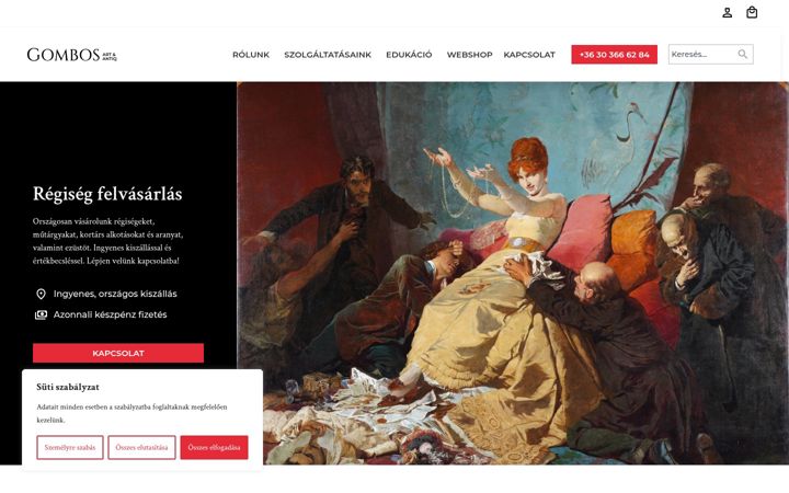 Screenshot of gombosgaleria.hu