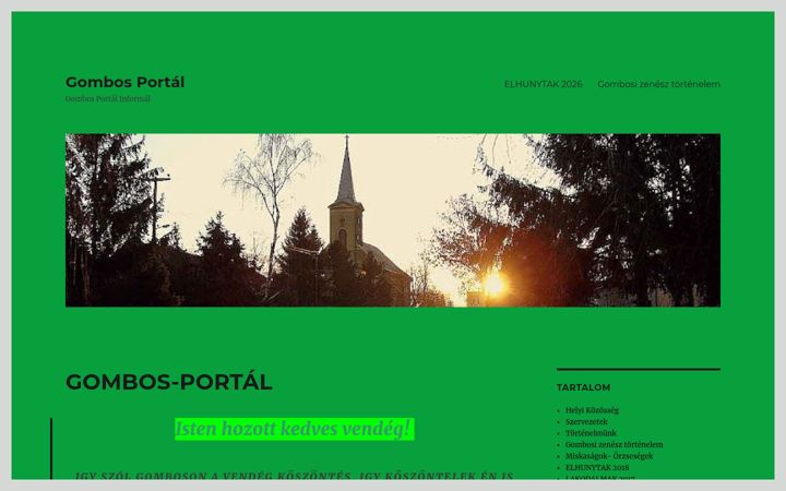 Screenshot of gombosportal.eu