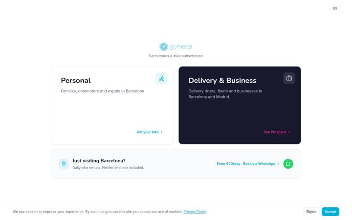Screenshot of gomeep.com