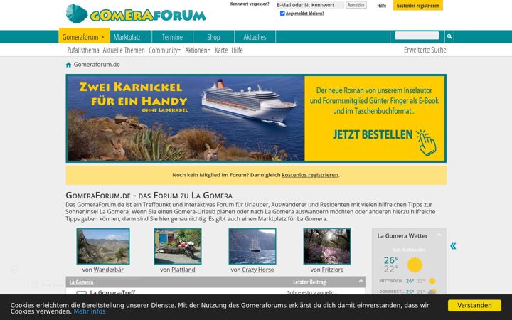 Screenshot of gomeraforum.de
