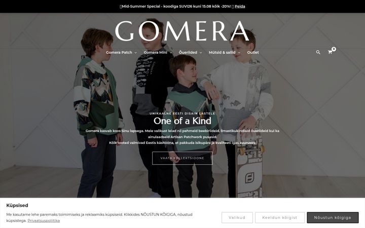Screenshot of gomerakids.ee