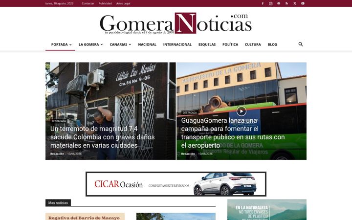 Screenshot of gomeranoticias.com