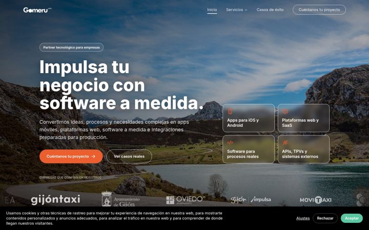 Screenshot of gomeruapps.com