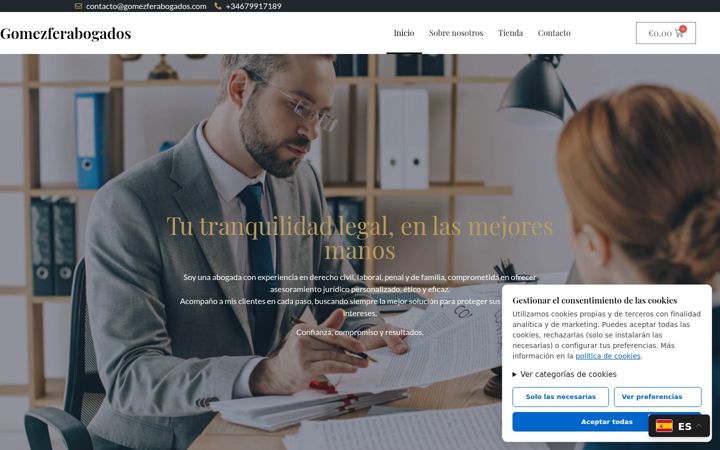 Screenshot of gomezferabogados.com