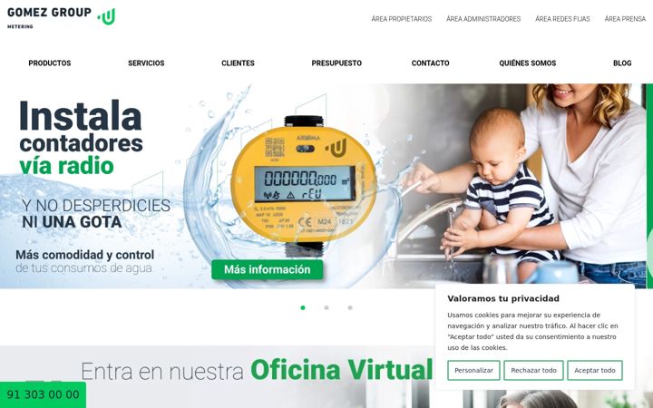 Screenshot of gomezgroupmetering.com