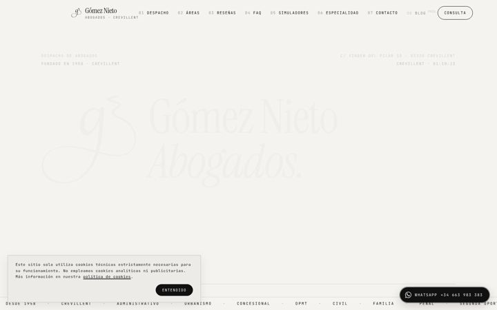 Screenshot of gomeznietoabogados.es