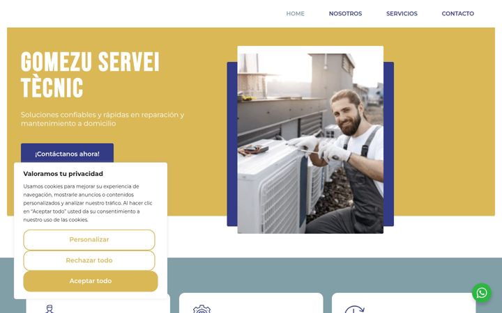Screenshot of gomezuserveitecnic.com