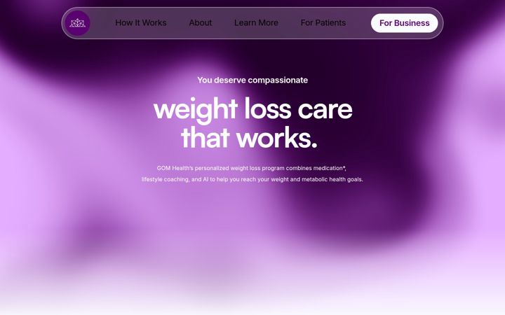 Screenshot of gomhealth.com