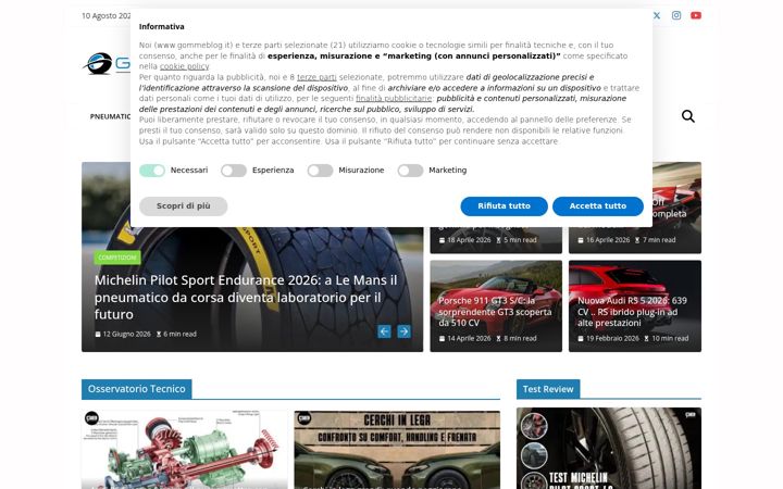 Screenshot of gommeblog.it