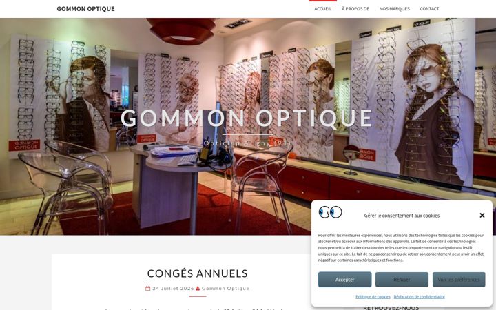 Screenshot of gommonoptique.fr