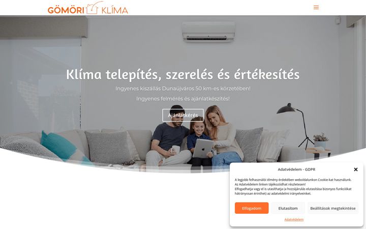 Screenshot of gomoriklima.hu