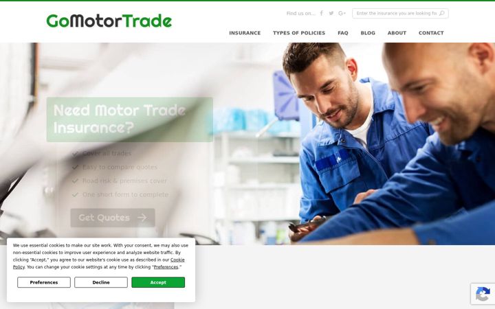 Screenshot of gomotortrader.co.uk