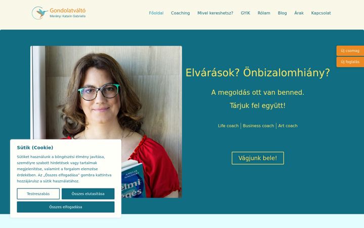 Screenshot of gondolatvalto.com