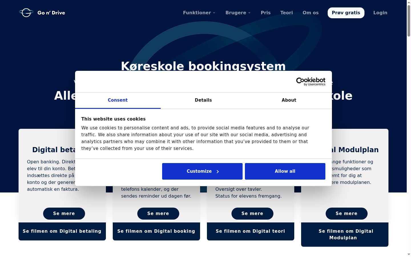 Screenshot tal-banner tal-kunsens muri qabel kwalunkwe interazzjoni