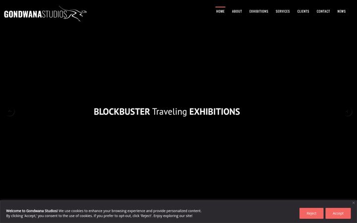 Screenshot of gondwanastudios.com