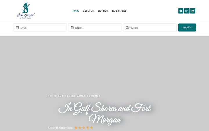 Screenshot of gonecoastalgs.com