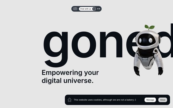 Screenshot of goned.studio