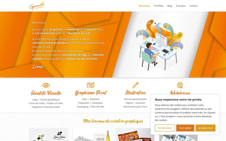 Screenshot of gonele.fr