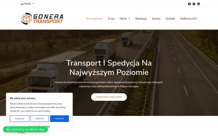 Screenshot of gonera-transport.pl
